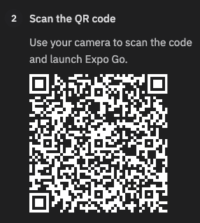QR code to launch the Trinity Pocket build in Expo Go